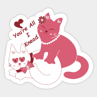 Purrfect Valentine Cats Sticker